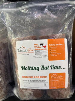 Beef & Chicken Patties 3 lbs - Totally Raw