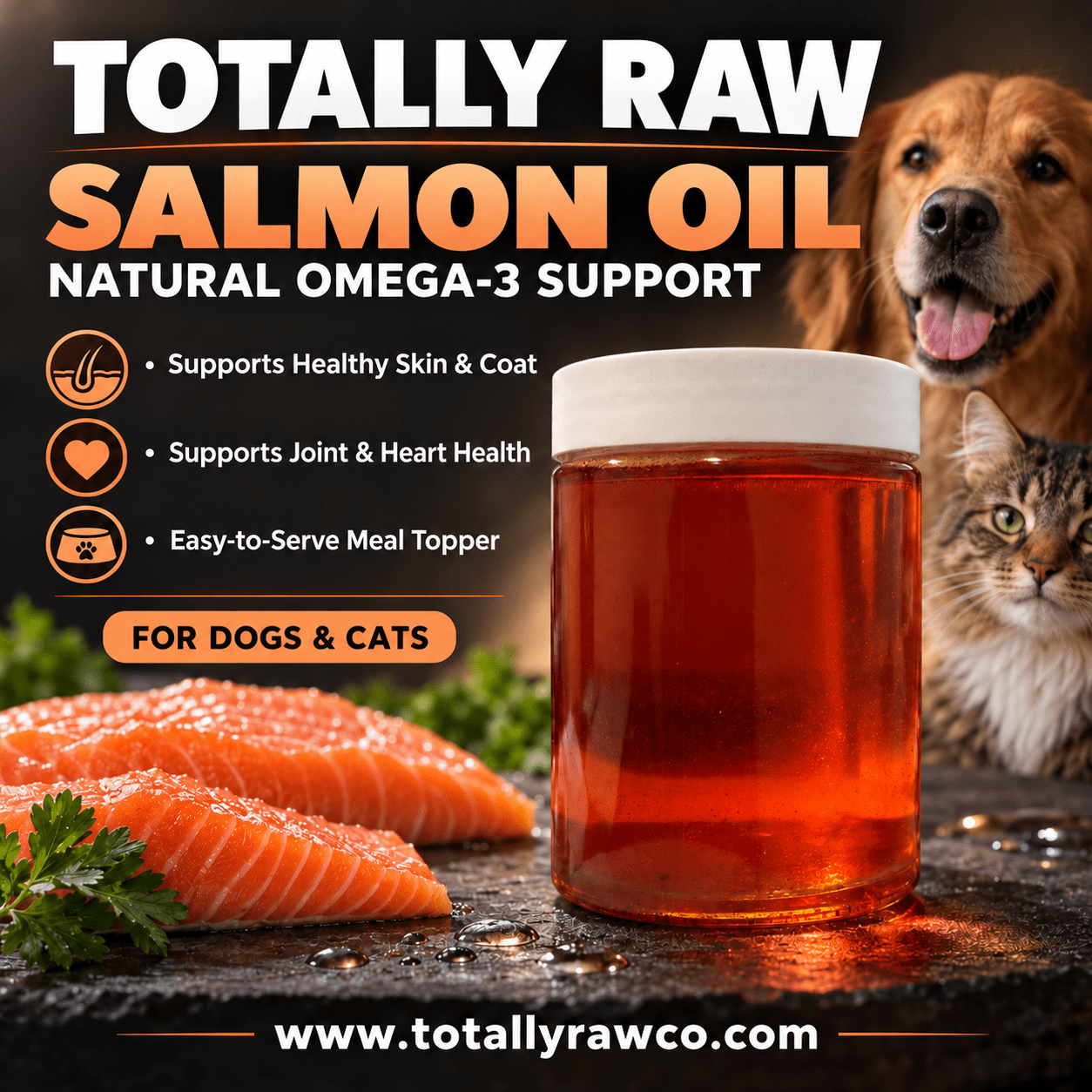 Salmon Oil Topper - Totally Raw